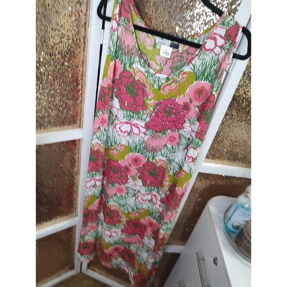 Vintage James.S Casuals Floral Dress Large Vacation and Tropical - Picture 3 of 16
